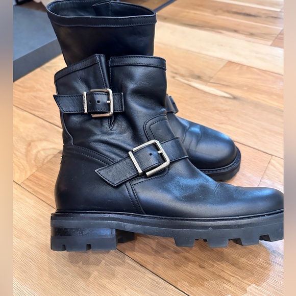 Jimmy Choo Double Buckle Moto Boot - Picture 2 of 7